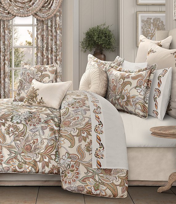 J. Queen New York Captiva Jacobean Floral Print Comforter Set | Dillard's