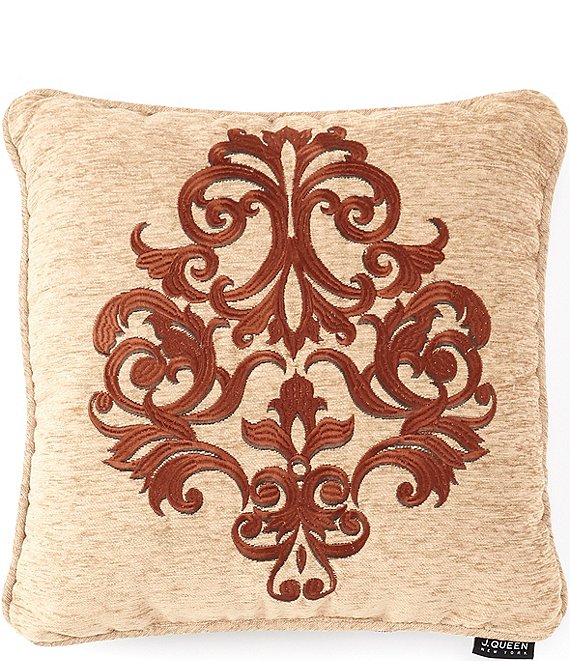 J. Queen New York Luciana 18 Square Throw Pillow in Beige