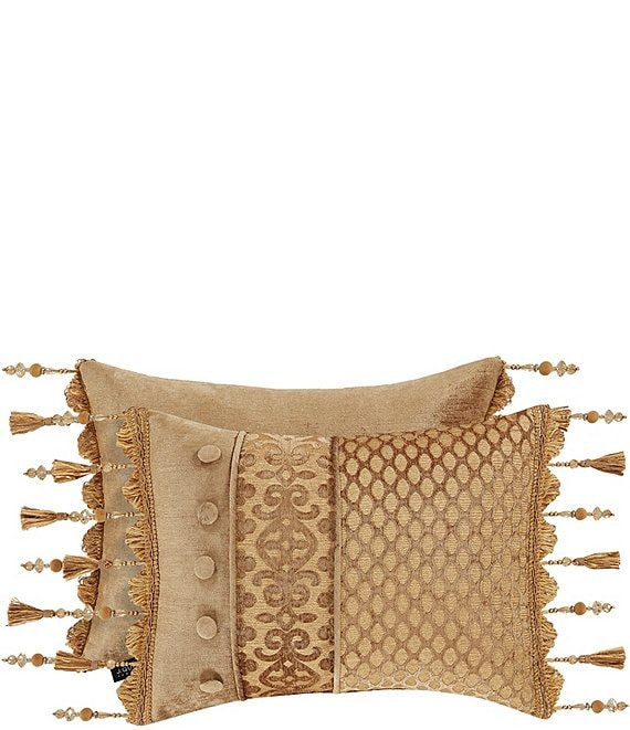 gold tassel pillow