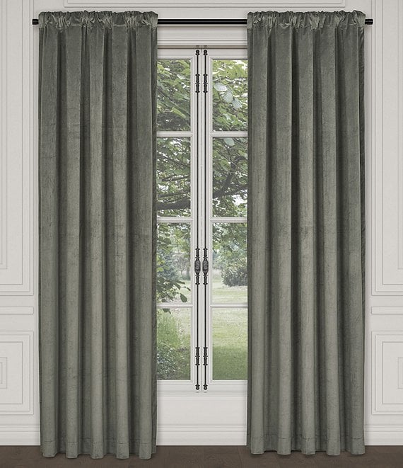 J. Queen New York Townsend Heavyweight Velvet Drapery Single Panel