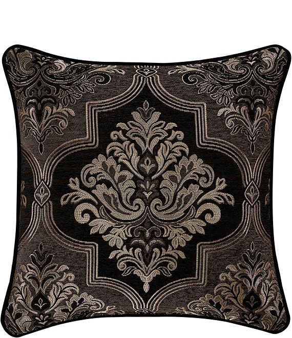 J. Queen New York Windham Square Embellished Decorative Pillow - Black