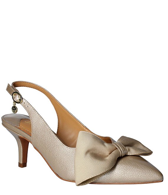 J. Renee Devika Patent Slingback Bow Pumps | Dillard's