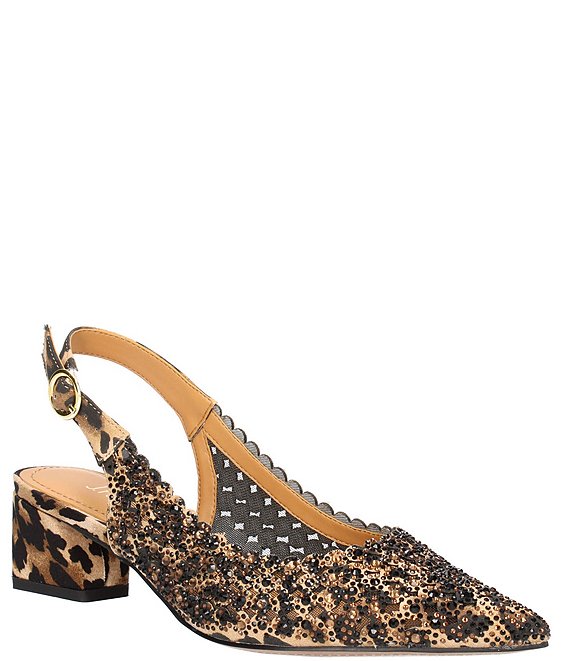 sling pumps animal print