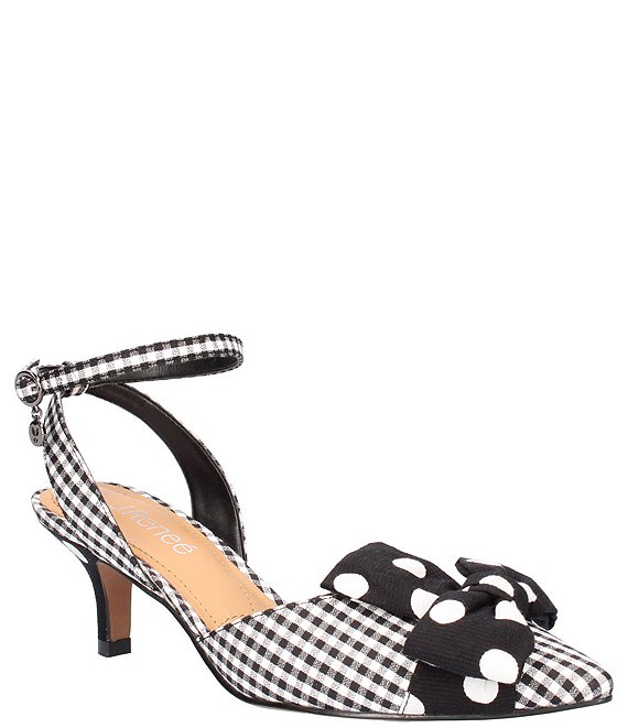 Gingham kitten sale heels