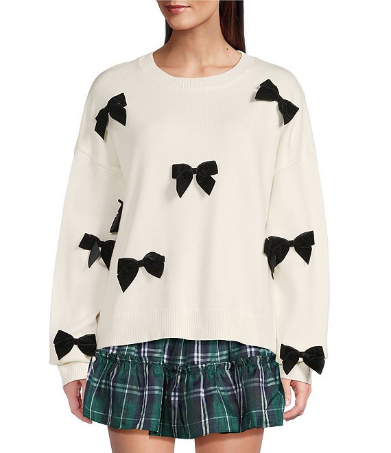 J.Marie Jenna Long Sleeve Bow front Sweater