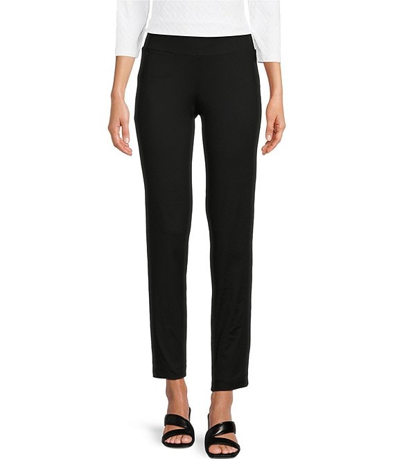 Color:Black - Image 1 - Newport Straight Leg Cropped Pants