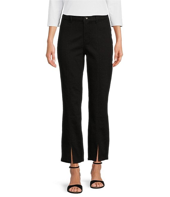 J.McLaughlin Rainey Woven Straight Leg Slit Front Ankle Jeans | Dillard's