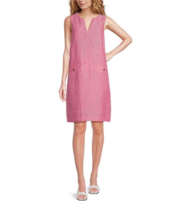 J. McLaughlin Lawrence Belted buy Shirt Dress in Pink Geometric Print Women's Size S