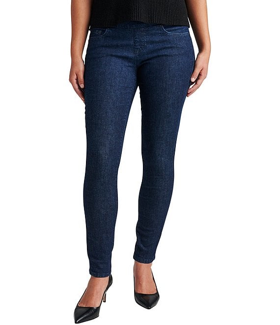 JAG Jeans Women's Plus Size Nora Mid Rise Skinny Pull-on Jeans