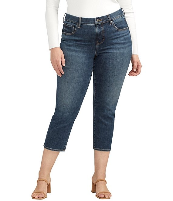 Jag Jeans Plus Size Maya Pull-On Capri Jeans | Dillard's