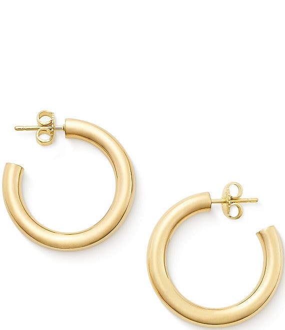 Color:14K Gold - Image 1 - 14K Gold Fiesta Hoop Earrings