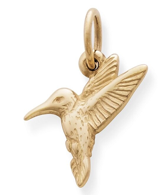 14k gold hummingbird pendant