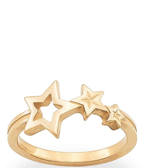 Gold-Finish Metal Star Ring with Swarovski Crystals | JC Star Ring |  Jewellery Collection | JIMMY CHOO US