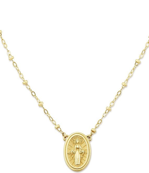 U7 Virgin Mary Necklace 18K Gold Plated Women/Men Christian Jewelry Cross  Miraculous Medal Pendant Necklace | Gold chains for men, Pendant necklace,  Modern jewelry necklace