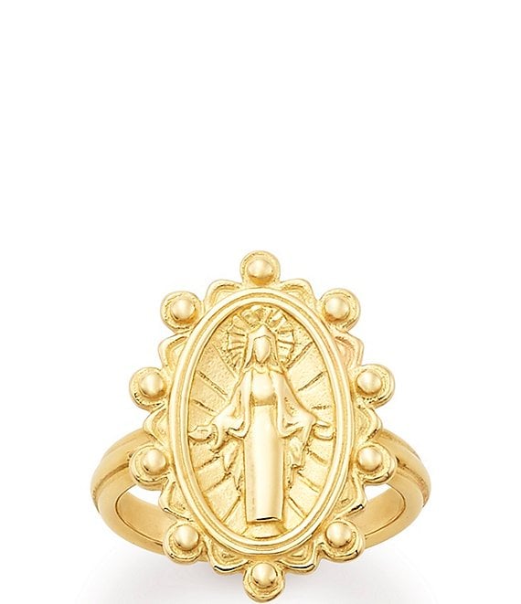 Color:14K Gold - Image 1 - 14K Gold Virgin Mary Ring