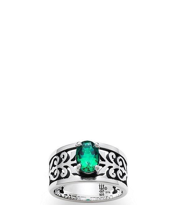 James Avery Sterling Silver Adoree Ring With Lab Created Emerald