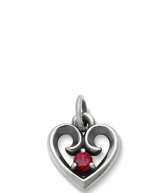 James Avery Avery Remembrance Heart Pendant Lab-Created Birthstone Charm