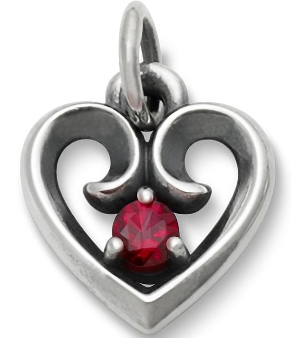James Avery Avery Remembrance Heart Pendant with Lab-Created Ruby
