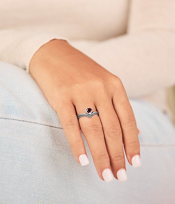 アクセサリー vaultroom VGC RING James Avery Chevron Heart Gemstone Band Ring | Dillard's