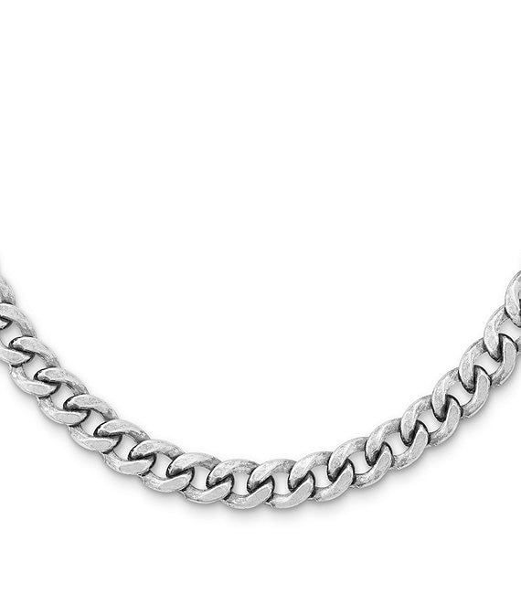 no.190 ハンドメイド✩.*˚モノトーン×シルバーのアクセサリー✩.*˚ James Avery Bold Curb Chain Toggle Necklace | Dillard's