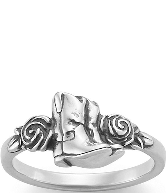 Color:Sterling Silver - Image 1 - Boots and Blooms Ring