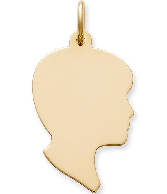 Color:Gold - Image 1 - Boy Silhouette Charm