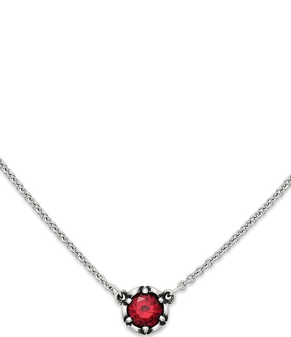 James Avery Cherished Birthstone Necklace with Lab-Created Ruby