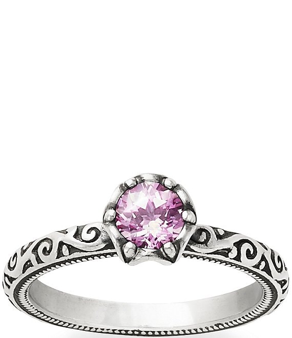 James Avery Cherished Birthstone Ring with LabCreated Pink Sapphire