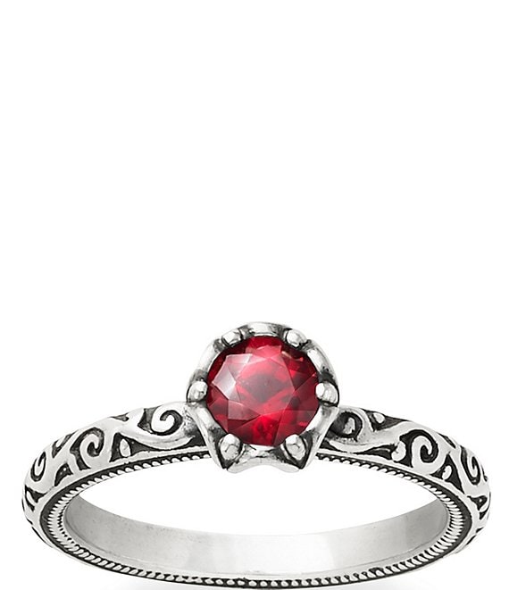 James Avery Cherished Birthstone Ring with Lab-Created Ruby