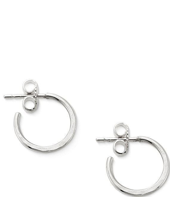 Buy Sterling Silver Hammered Double Hoop Earrings Online in India - Etsy