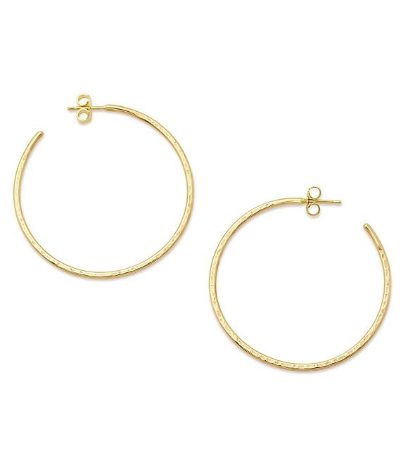 James Avery Classic 14K Gold Hammered Hoop Earrings, Large | Dillard's