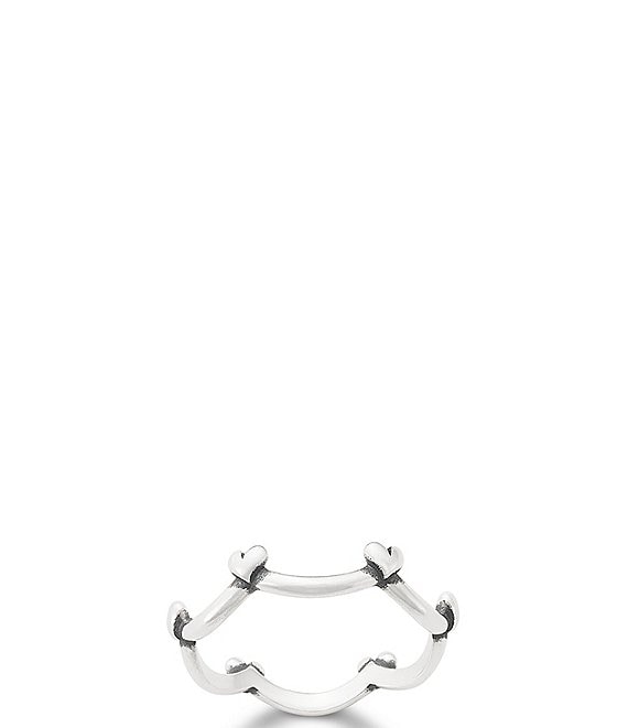 James Avery Delicate Heart Crown Stacker Ring