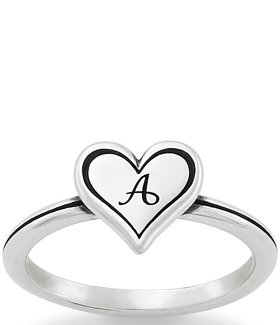James Avery Delicate Heart Initial Ring