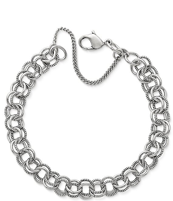 Allegro - Double Curb Link Chain Bracelet in Sterling Silver - Military &  Gov't Discounts | GOVX