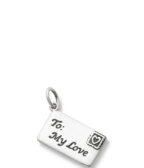 James Avery Enamel and Sterling Silver Love Letter Heart Charm