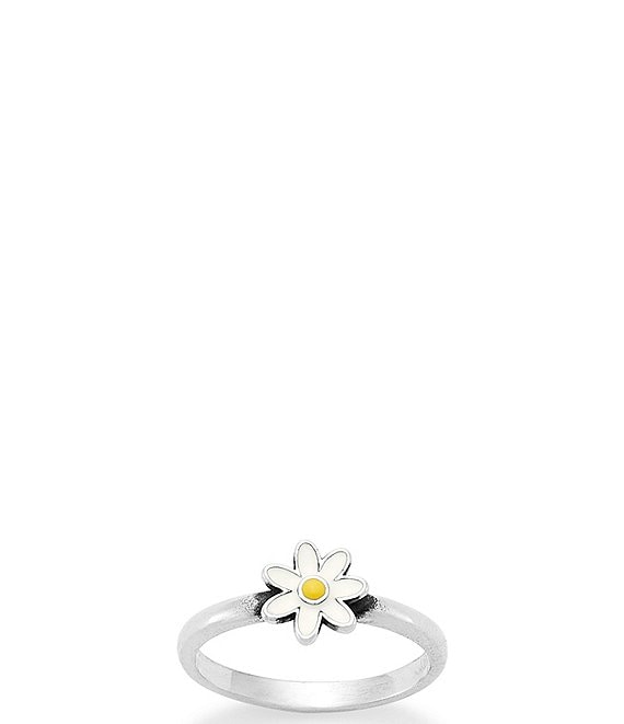 Printemps candy flower ring 9~10号 James Avery Enamel Yellow Floral Band Ring | Dillard's