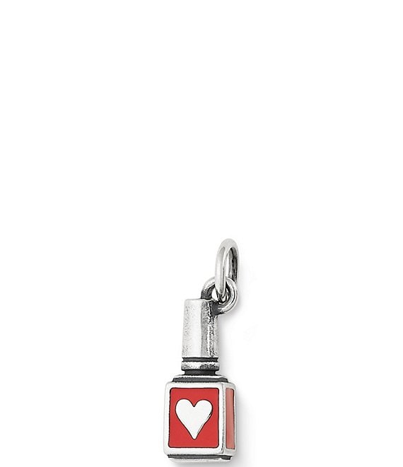 James Avery Enamel Red Nail Heart Polish Charm