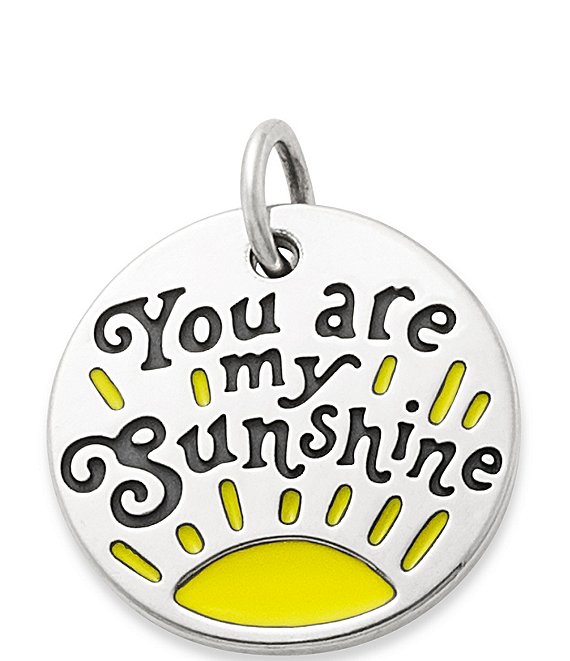Color:Sterling Yellow - Image 1 - Enamel #double;You Are My Sunshine#double; Charm