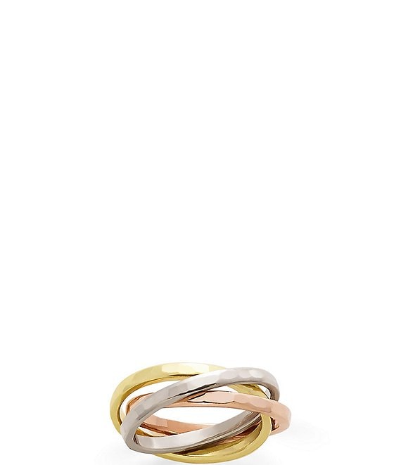 James Avery Entwined Trio 14K Scuptural Combo Ring
