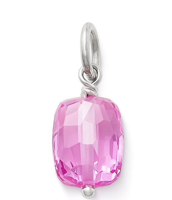 Gemstone & Enamel Betty Bee Charm Pink Sapphire/White Enamel | Storrow Jewelry
