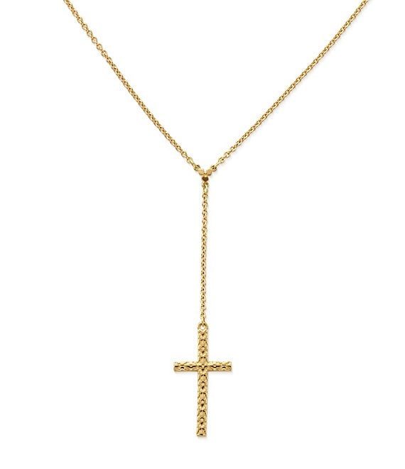 James Avery Floral 14K Gold Latin Cross Necklace | Dillard's