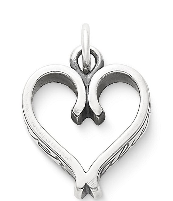 James Avery Sterling Silver Open Wire Heart Charm - Silver