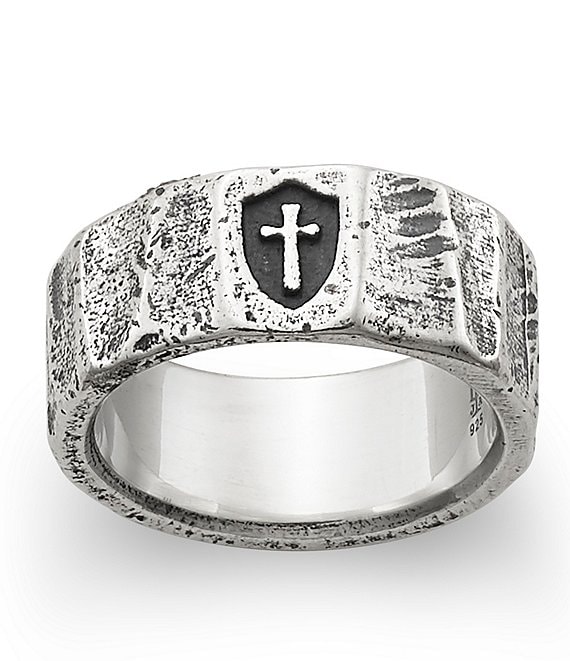 Color:Sterling Silver - Image 1 - Forged Faith, Hope & Love Band