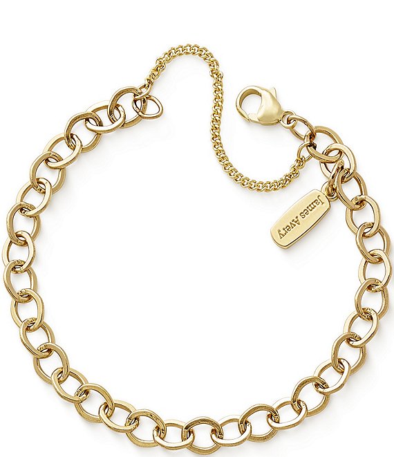 James Avery Forged Gold Link Charm Bracelet - Medium