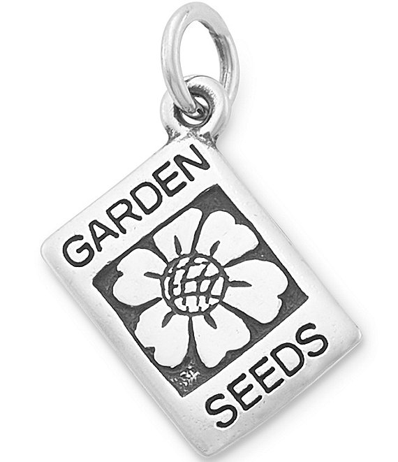 Color:Sterling Silver - Image 1 - Garden Seed Packet Charm