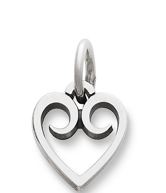 James Avery Ornate Open Heart Charm Sterling Silver