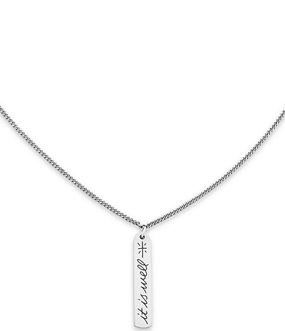 Color:Sterling Silver - Image 1 - It Is Well With My Soul Necklace