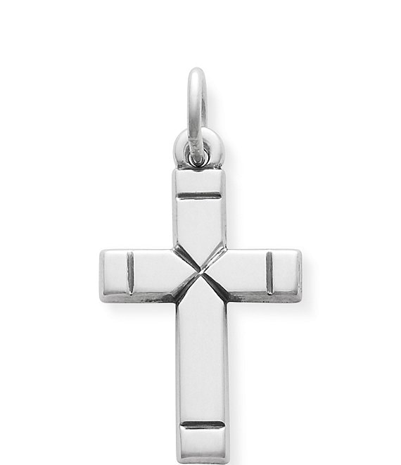 Color:Sterling Silver - Image 1 - Jewelry Small Plain Latin Cross Charm