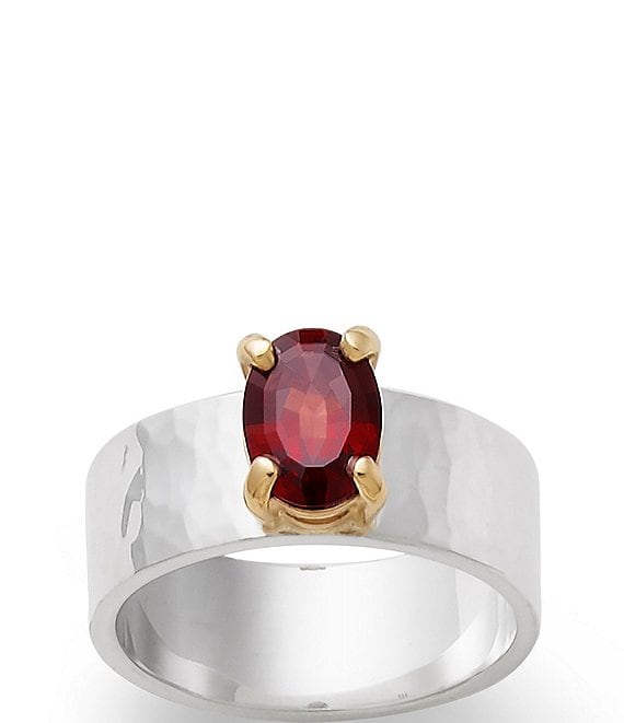 James Avery Julietta January Birthstone Ring With Garnet and 14K Gold