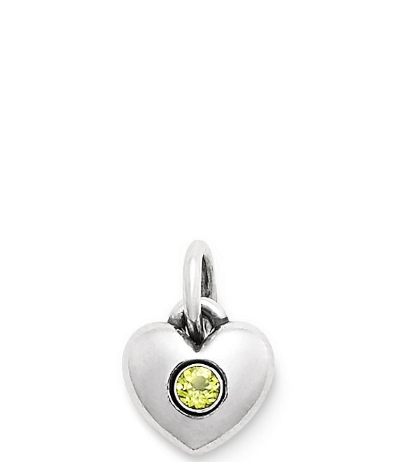 James Avery Keepsake Heart Birthstone with Gem Charm
